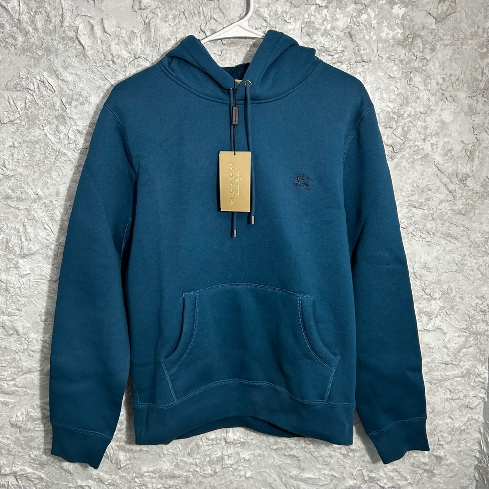 Burberry Teal Men’s Fleece Hoodie